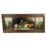 Arts and Crafts Mission style still life framed