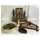 Woodland Decor Items with Bear Figurine, TY ï¿½Beani