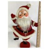 Flocked Santa Claus Figurine with Red Suit