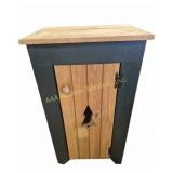 Rustic Wood Cabinet with Tree Cut Out in Door