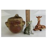 Gempo Japan Monkey Mug, China Tabby Cat, Porcelain