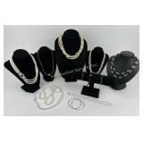 Pearl-Like Necklaces, Bracelets, Bangles, Chains