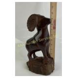 Wood Carved Ram Figurine