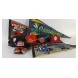 Sports Pennants, Baseball Caps Assorted Teams