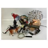 Camping Nightlight, Figurines, Cow Creamer, Clamp
