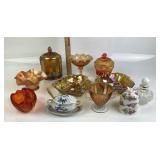 Indiana Glass, Jeannette Glass, Marigold Carnival,