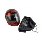 Shoei Red Motorcycle Helmet With Bag