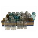 Glass Bottles, Milk Jars, Mason Jars