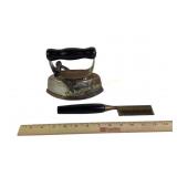 Sad Iron With Wood Handle, Comb