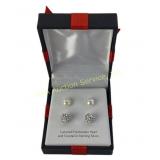 Pearl, Cubic Zirconia Stud Earrings