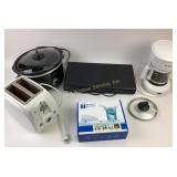 Toshiba DVD Player, Crock-Pot, Mr. Coffee, Toaster