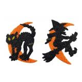 Older Collectible Witch & Moon, and Cat & Moon