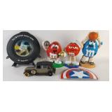 Mattel Super Rally Case, M&M Figures, Model Car