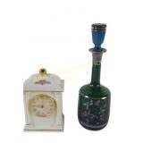 United China Clock, Decorative Glass Decanter