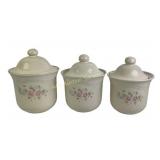 Pfaltzgraff Floral Ceramic Canisters