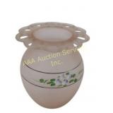 Anchor Hocking Pink Frosted Glass Vase