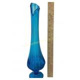 Blue Glass Swung Vase