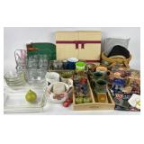 Pyrex Bakeware, Mugs, Glass Jars, Figurines