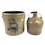 Bee sting crock, cracked and chipped,  stoneware
