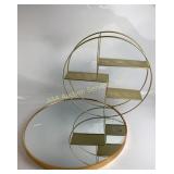 Round Mirror with Bronze Color Frame (24 inches)
