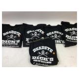 Five Deadeye Dickï¿½s Black T-Shirts Size Large