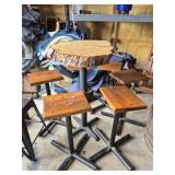 Wood Slab Hi Top Table (45 in. H x 24 in. Across