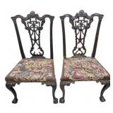Wood Chipenendale Style Tassell Back Dining