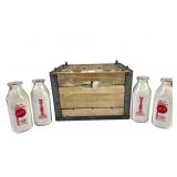 Mattson Dairy Milk Bottles With Crate