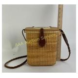 Nantucket Woven Purse With Leather Strap