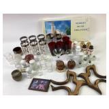 Glassware, Wooden Wall Racks, Picnic Organizer