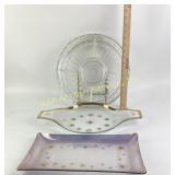 Indiana Glass Laurel Divided Serving Tray, MCM Gla