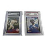 (2) Graded Baseball cards: 1989 Donruss #33 Ken