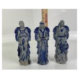 Salt Glazed Eldreth Pottery Angel Figurines