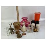 Fenton Cranberry Coin Dot Vase, Ceramic Figurines,