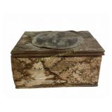 Wooden Box With Patriotic Illustration