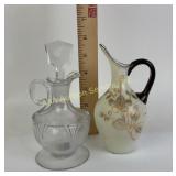 Glass and Ceramic Cruet/Pitcher