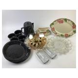 Franciscan desert rose platter and gravy boat,
