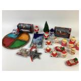 blow mold Santa christmas light covers, Snowmen