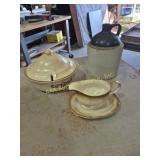 Stoneware Jug Two Tone, Pfaltzgraff 3 Qt.
