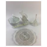 Anchor Hocking Milk Glass Dish, Bell, Anchor Hocki