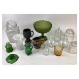 Glassware, Clear, Green, Amber, Ceramic Pitcher