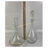 Glass Cruets with Stoppers