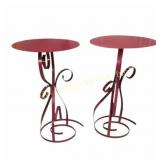 Metal Art Deco Stands (2) (35 in. H x 18 in. L x
