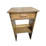Wood Side Table with Drawer (16 in. X 12 in. X 27