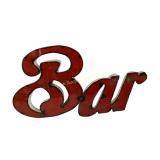 Red Metal Bar Sign