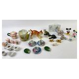 Cat Figurines, Mini Tea Sets, Handpainted Japan
