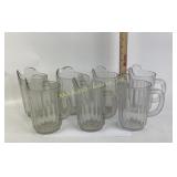 Plastic Pitchers with Ribbed Design