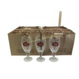 Stella Artois Beer Glasses with Gold Rim