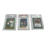 (3) Graded Sports Cards: 1986 Bernie Kosar #187 NM