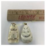 2 (Pendants) - Alakaskan Inuit Eskimos hand carved